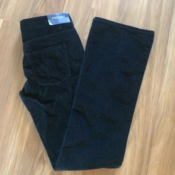 NWT Ann Taylor velvet-like black pants - Picture 2 of 4